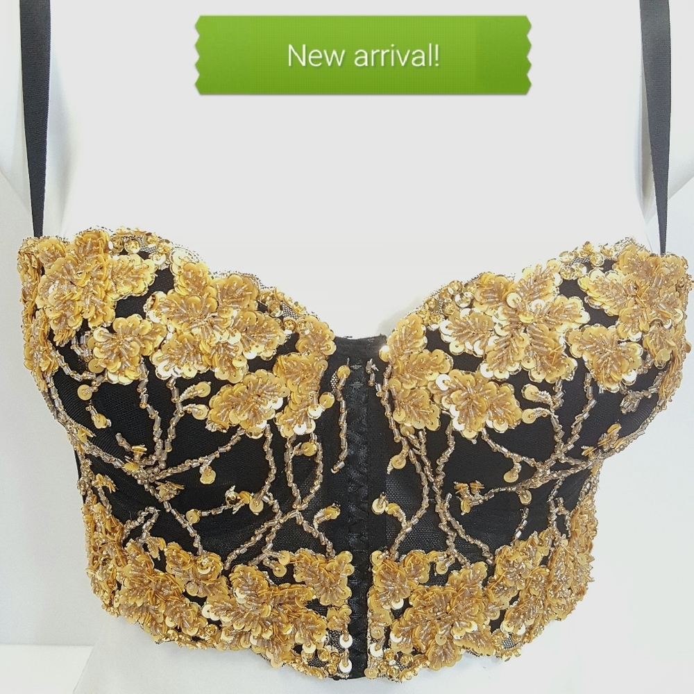 Brallette crop top half corset